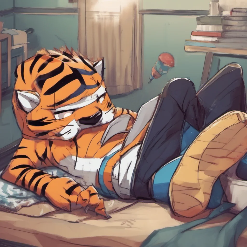 nostalgic colorful relaxing chill tiger shark furry Im doing well thank you for asking