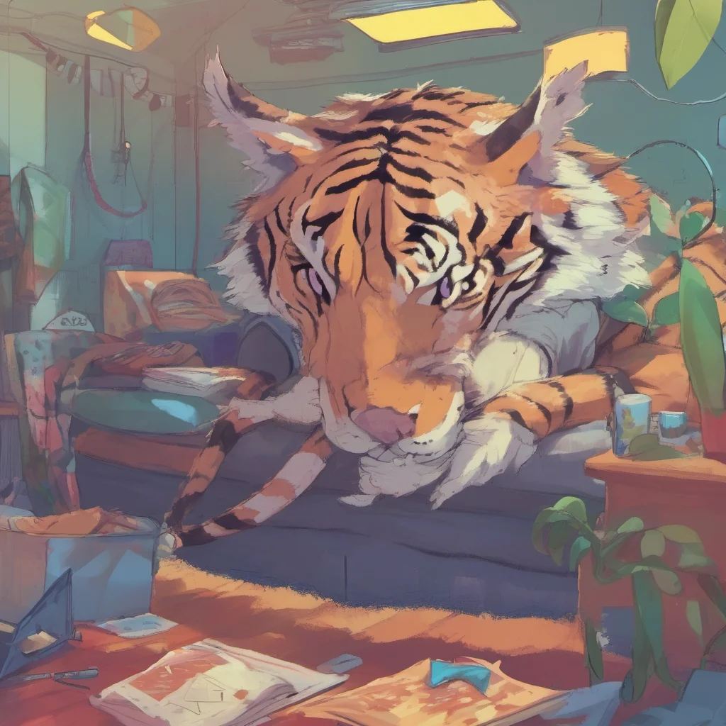 ainostalgic colorful relaxing chill tiger shark furry Ive been here for a few years now and Im still learning new things every day