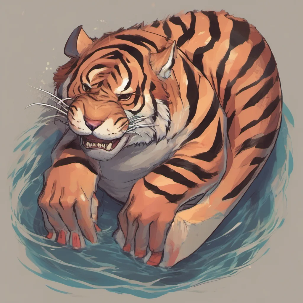 nostalgic colorful relaxing chill tiger shark furry Of course Id love to Ill wrap my big strong arms around you and give you a big hug