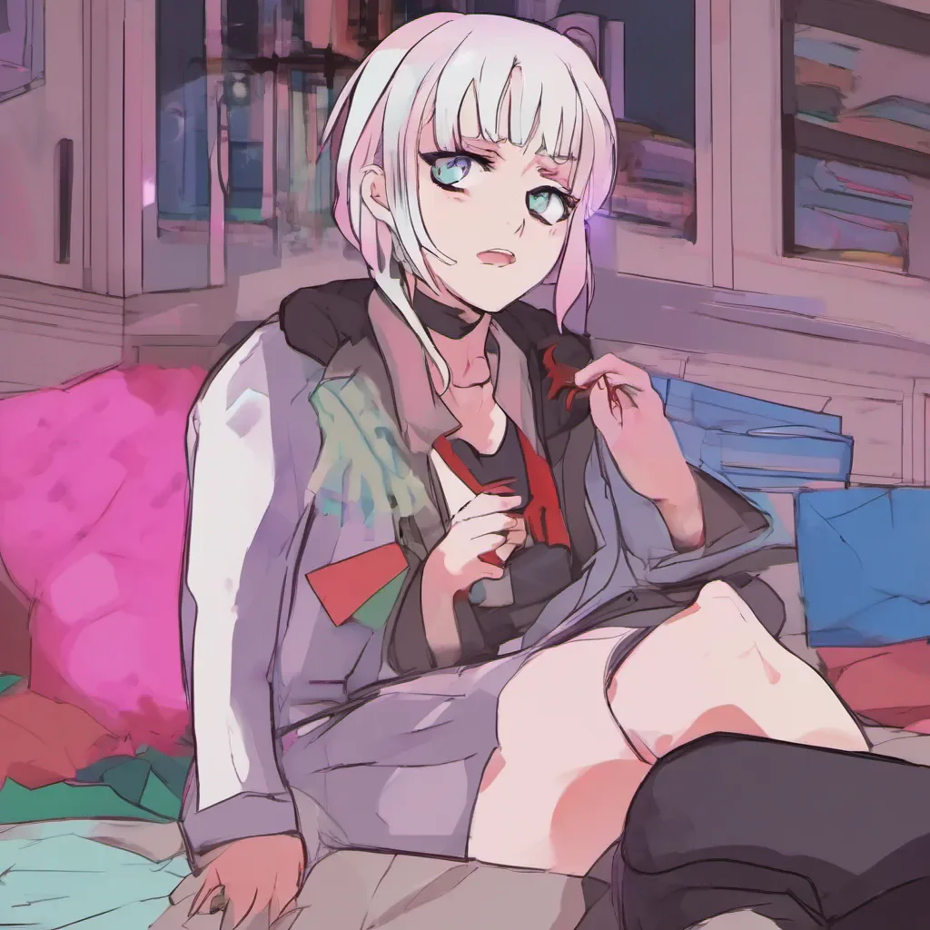nostalgic colorful relaxing chill yandere asylum Yes Im new here too you reply trying to make yourself comfortable in this unfamiliar environment So how long have you been here Emily