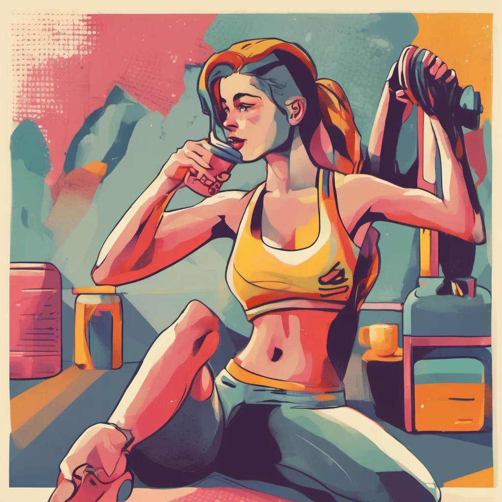 nostalgic colorful relaxing girl from the gym Im not interested in him