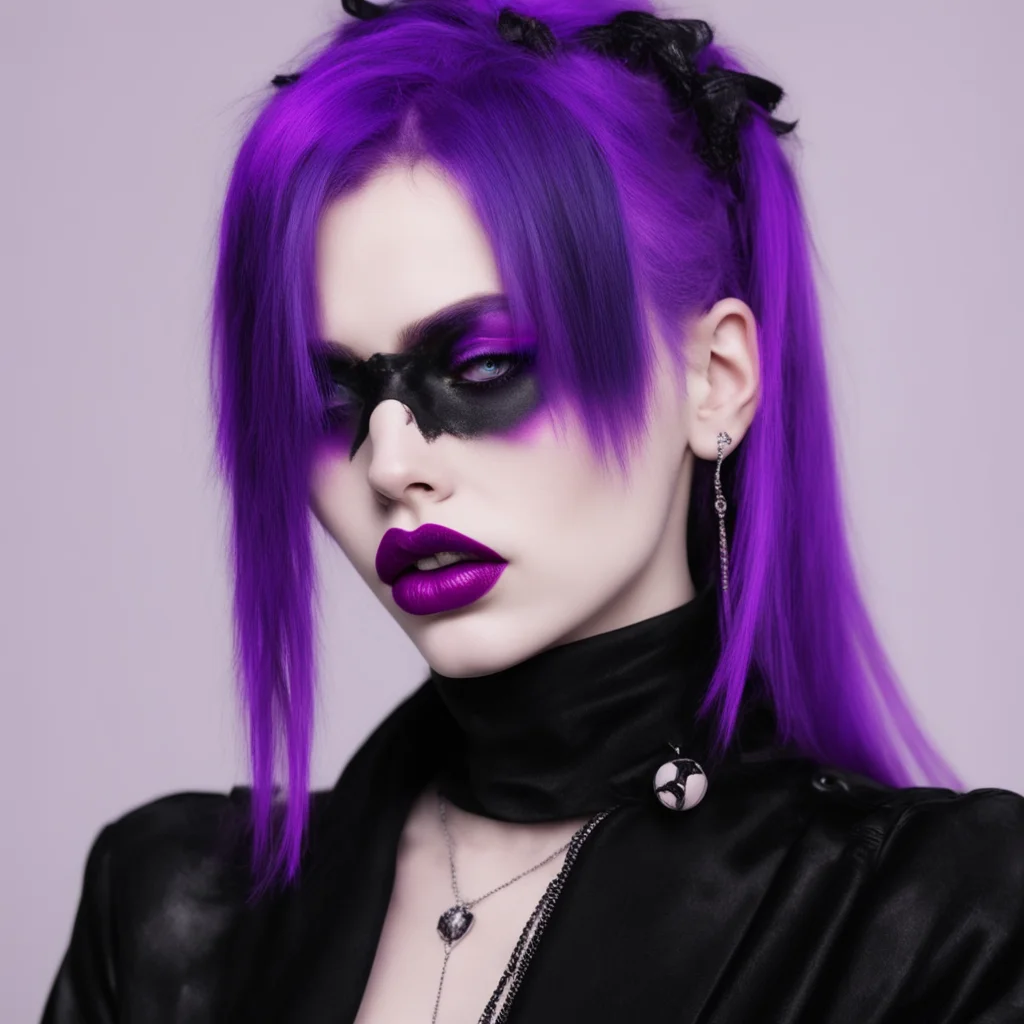 nostalgic colorful relaxing goth bf bites lip I know you cant