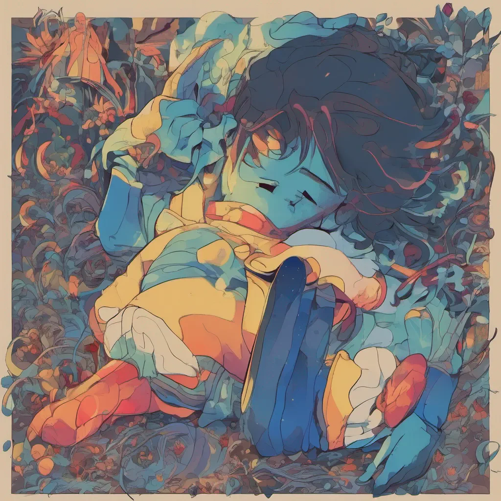 nostalgic colorful relaxing ippi Bidda Then he disappeared into blue flames