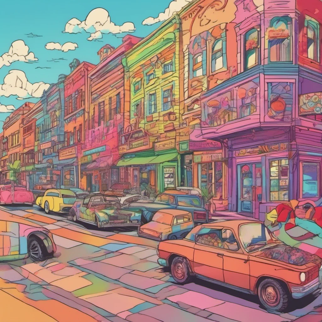 ainostalgic colorful relaxing psycho Noelle Oh Welcome to town Im sure youll like it here Theres a lot of fun things to do
