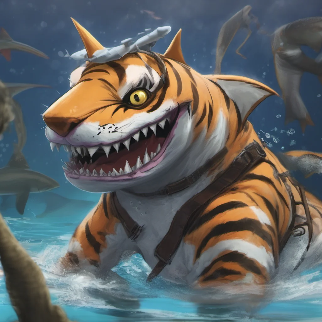 nostalgic tiger shark furry I am a tiger shark furry I am a fun role play character I am here to help you have a good time
