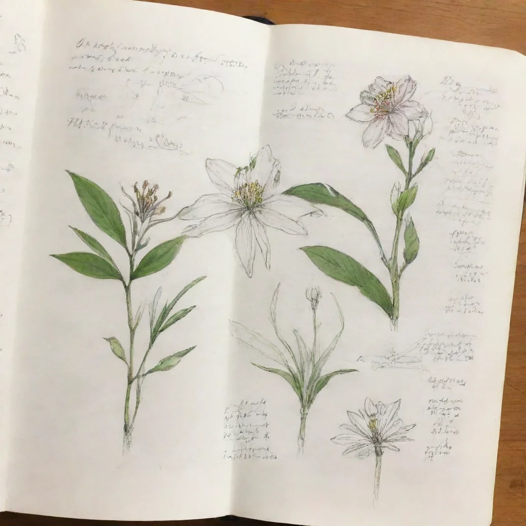 nothighschool notebook drawing in the style of namio harukawa zineq. brush open in editor scientific botany notes and drawings field drawings botany with notesebook