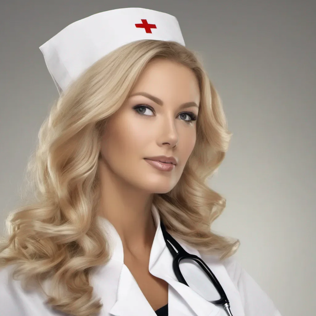 nurse having blond hair amazing awesome portrait 2