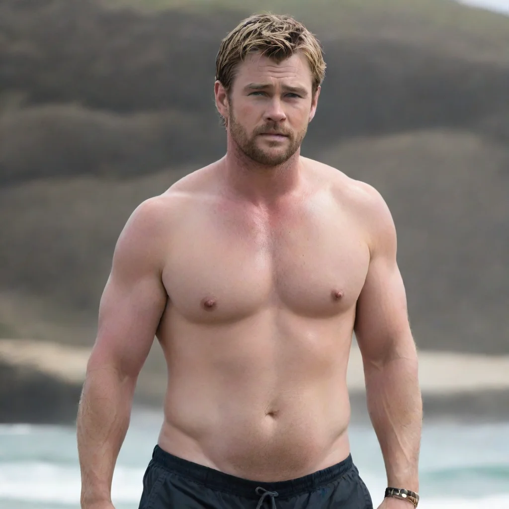 aiobese shirtless chris hemsworth with big moobs hd