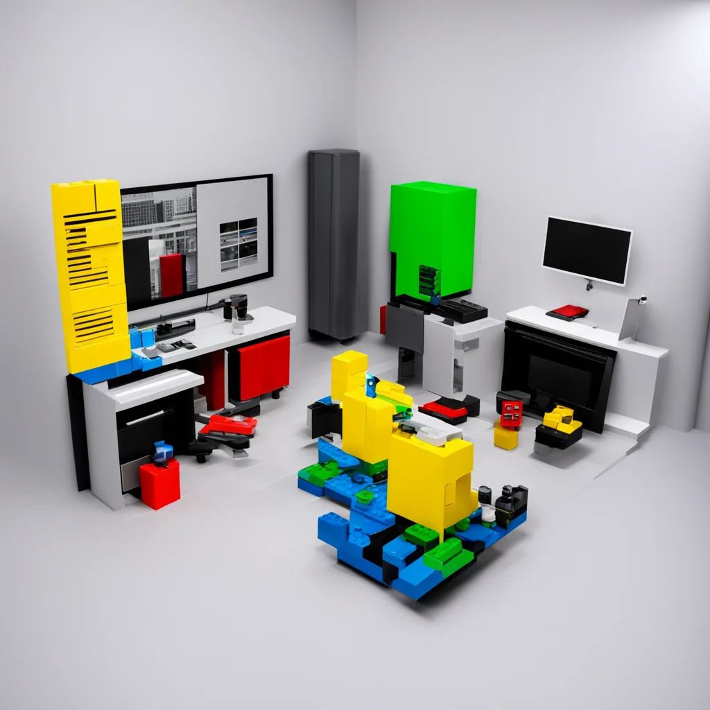 office lego confident engaging wow artstation art 3