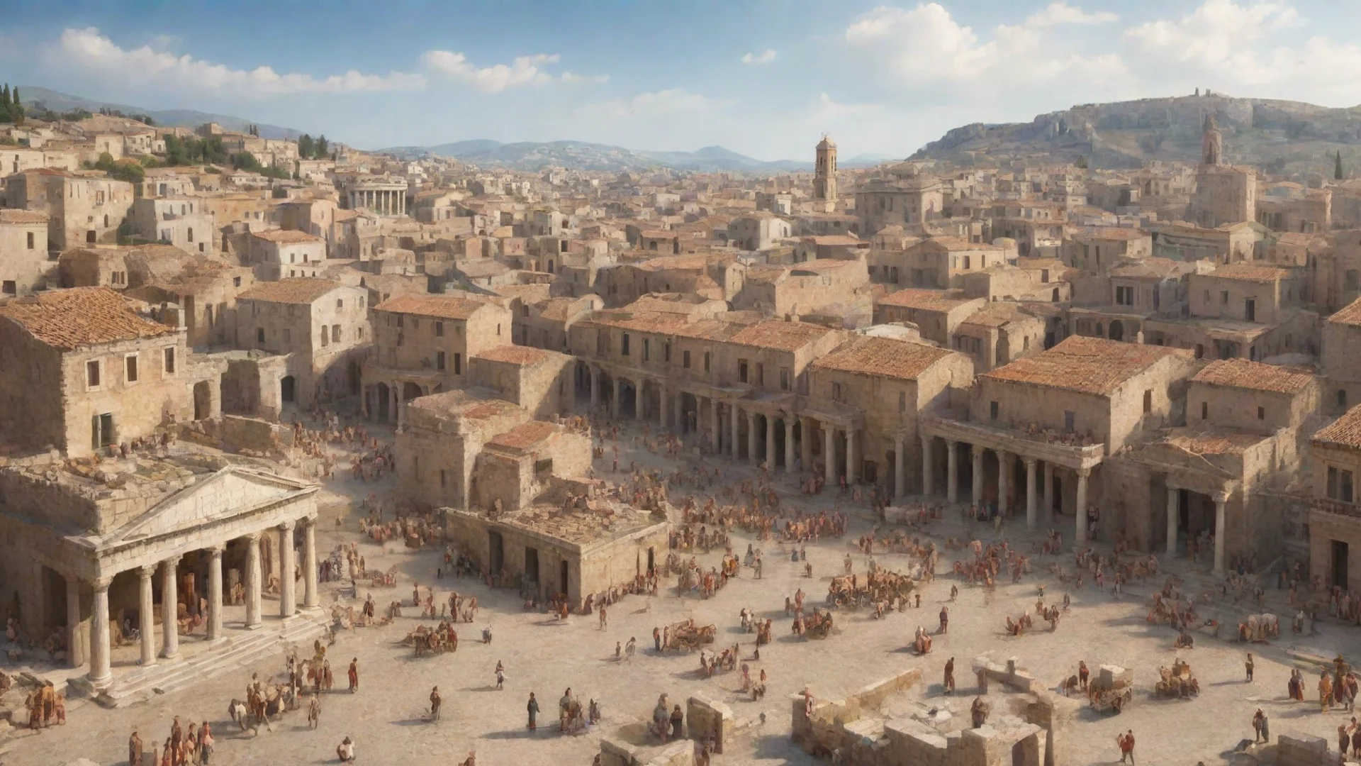 aiold greek and roman civilization busy town hdwidescreen