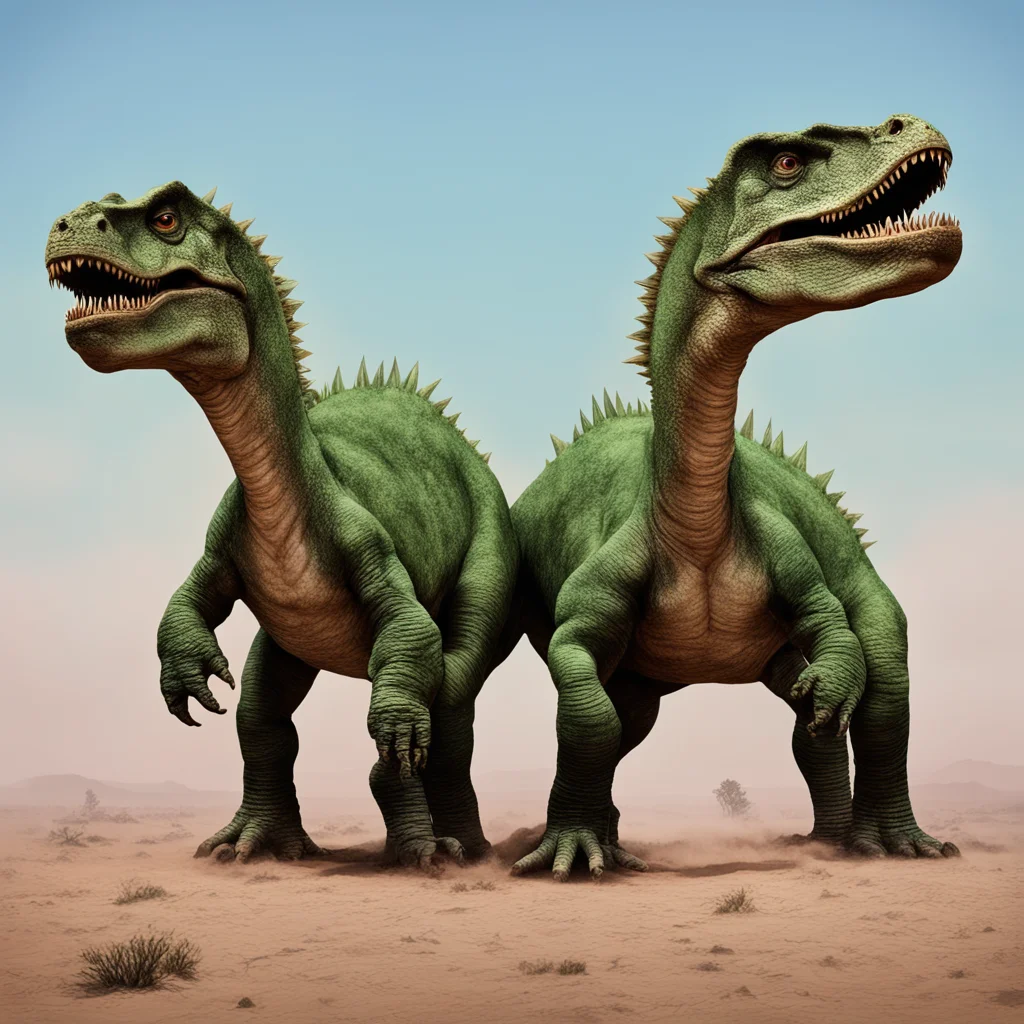 one dinosor with two heads confident engaging wow artstation art 3