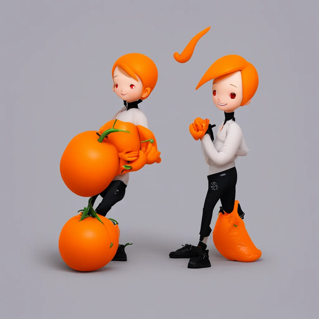 orange vtubers confident engaging wow artstation art 3