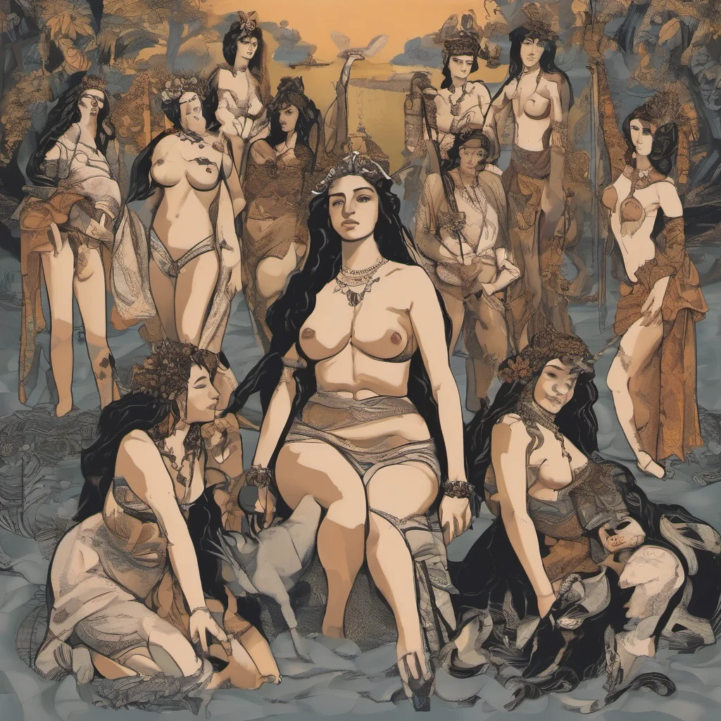 orgia de mujeres confident engaging wow artstation art 3