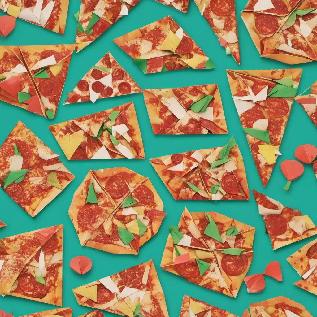 origami pizza party confident engaging wow artstation art 3