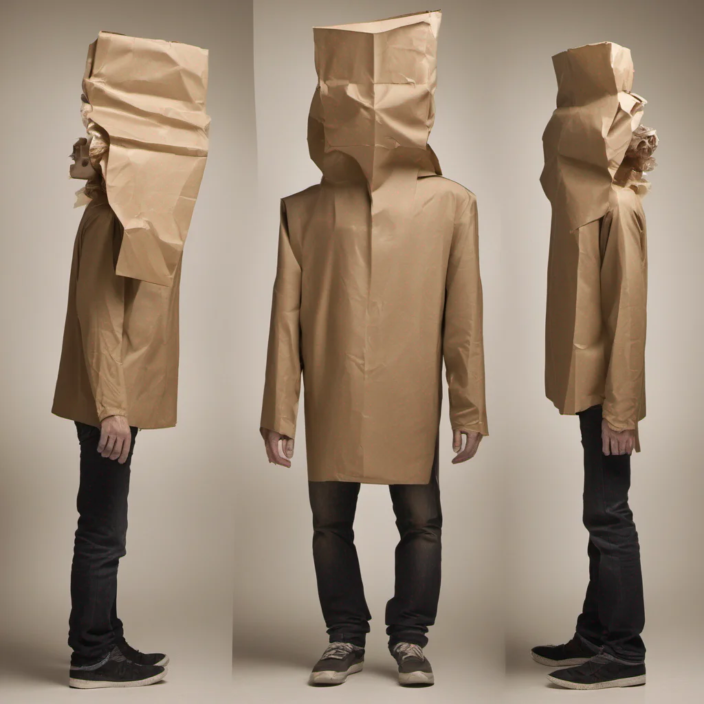 paper bag head man good looking trending fantastic 1