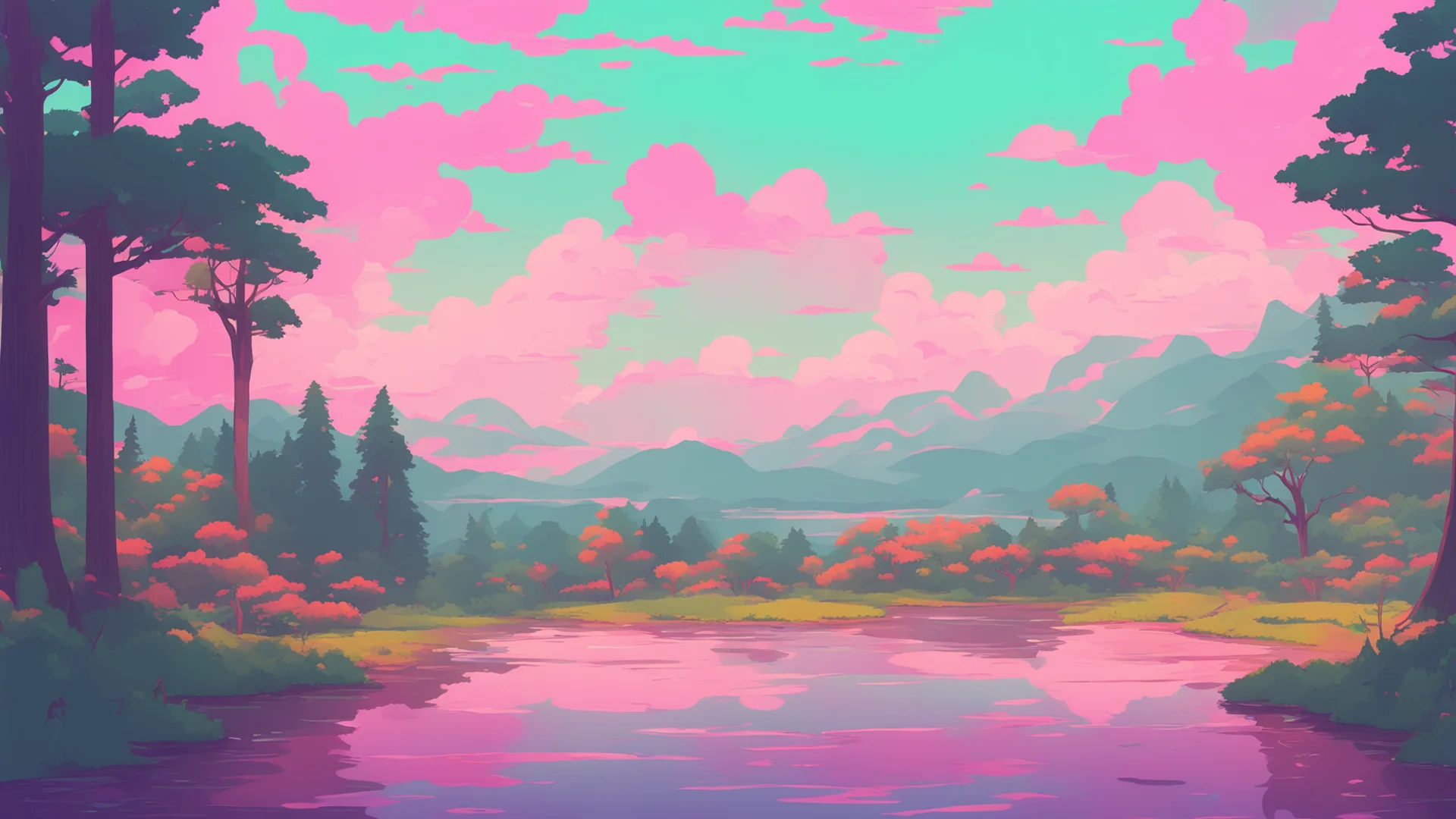 peaceful lowfi scene wide