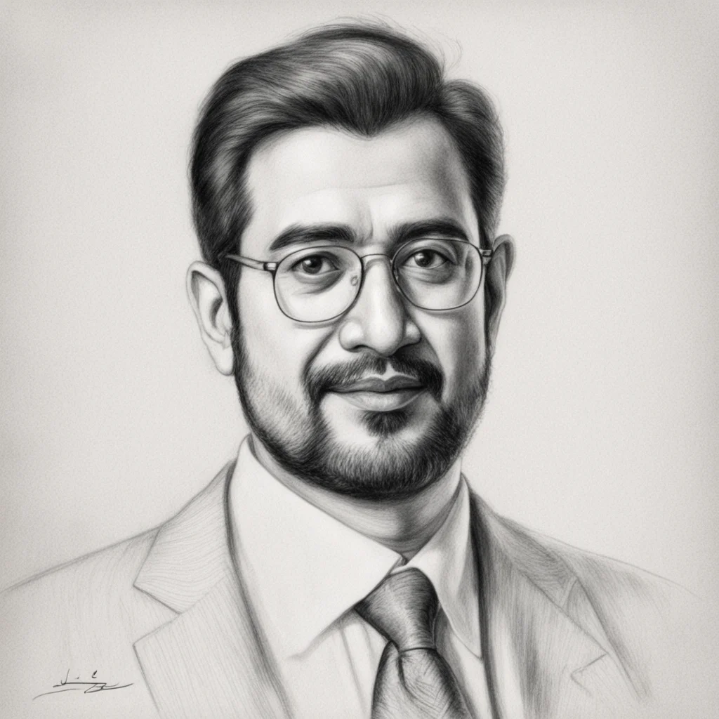pencil sketch of dr mobeen syed amazing awesome portrait 2