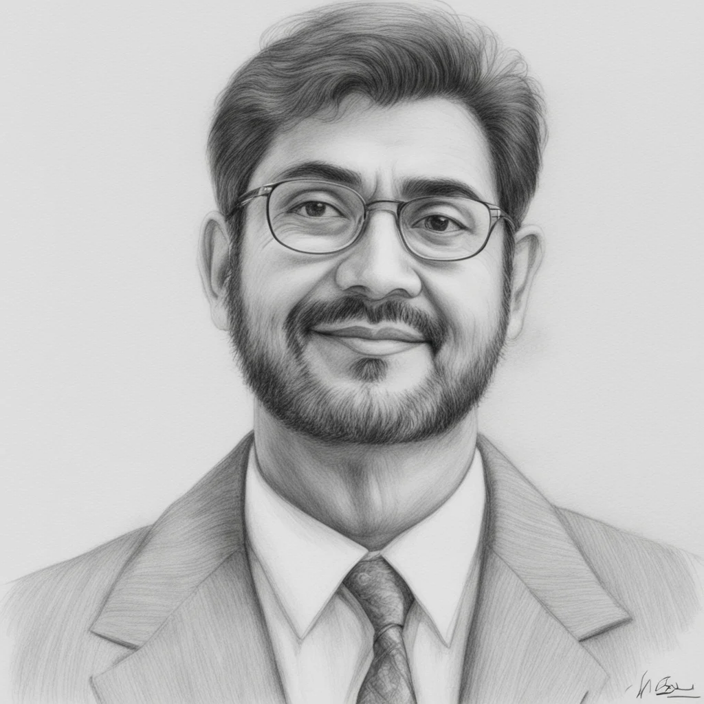 pencil sketch of dr mobeen syed confident engaging wow artstation art 3