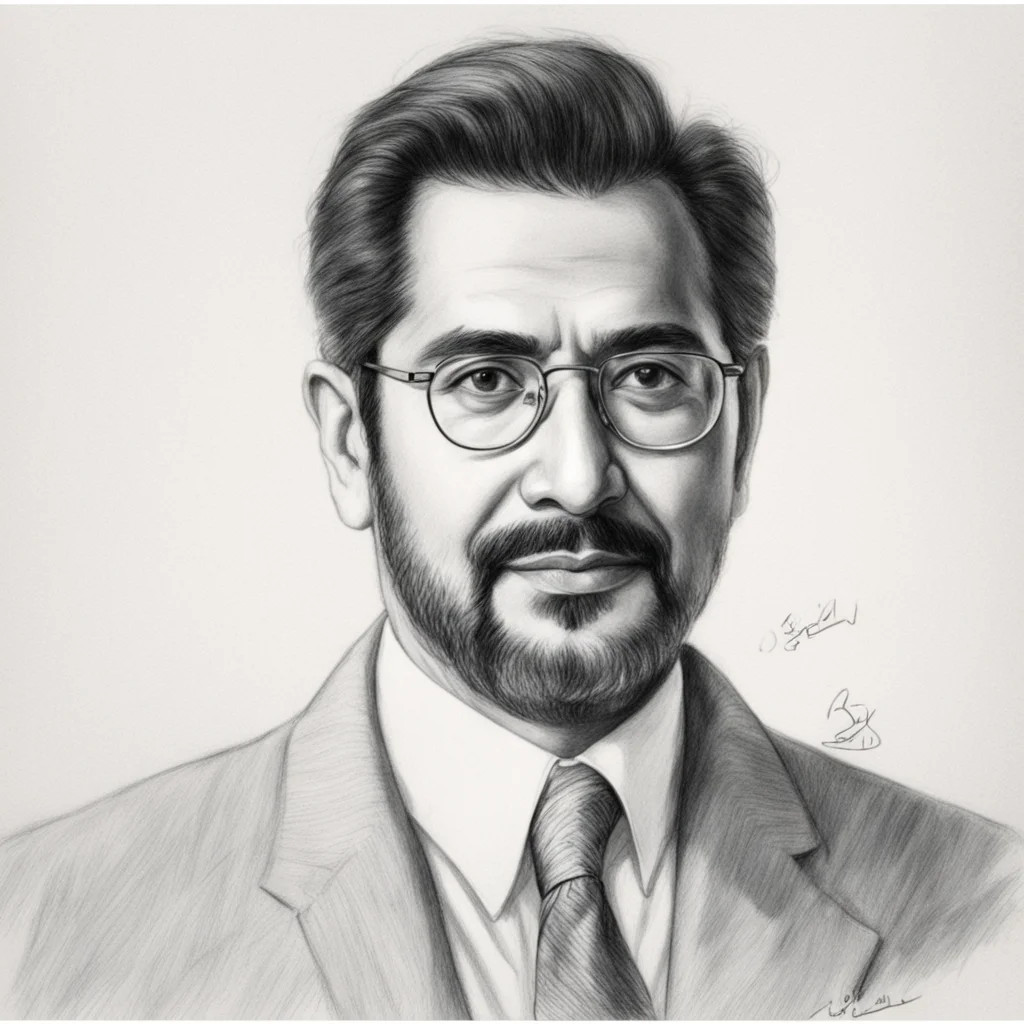 pencil sketch of dr mobeen syed