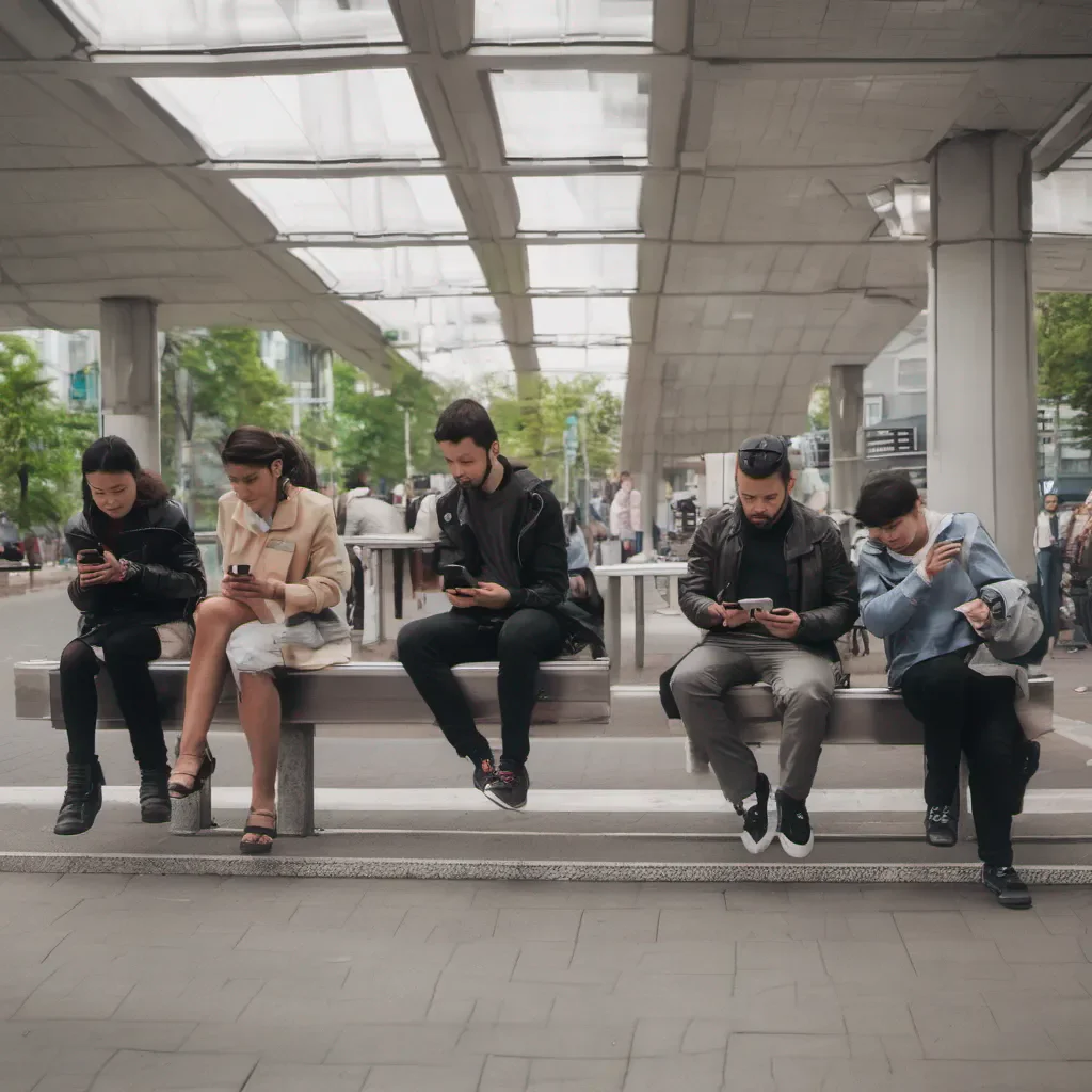 people. using their phone in public 