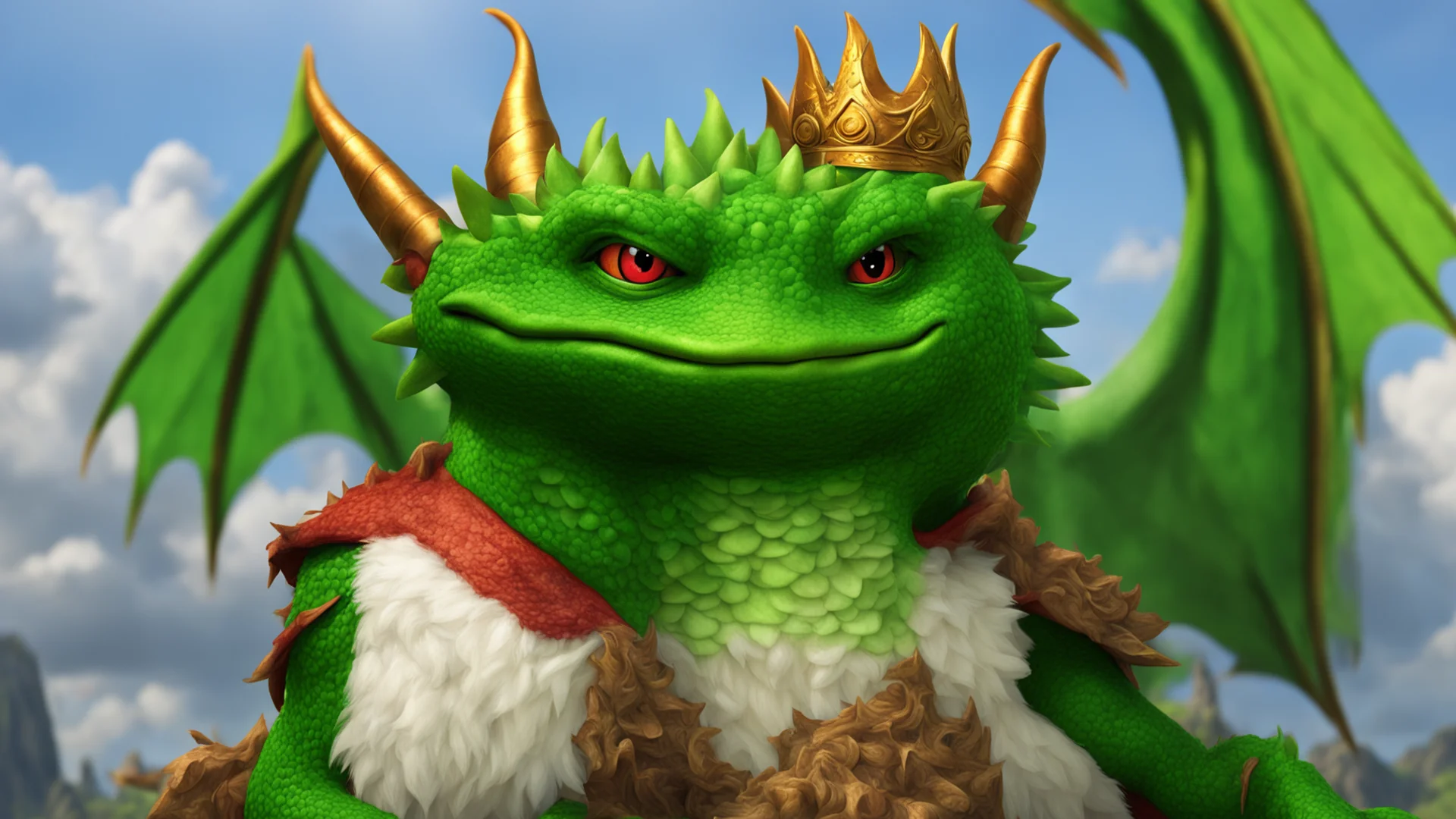 pepe the dragon king wide