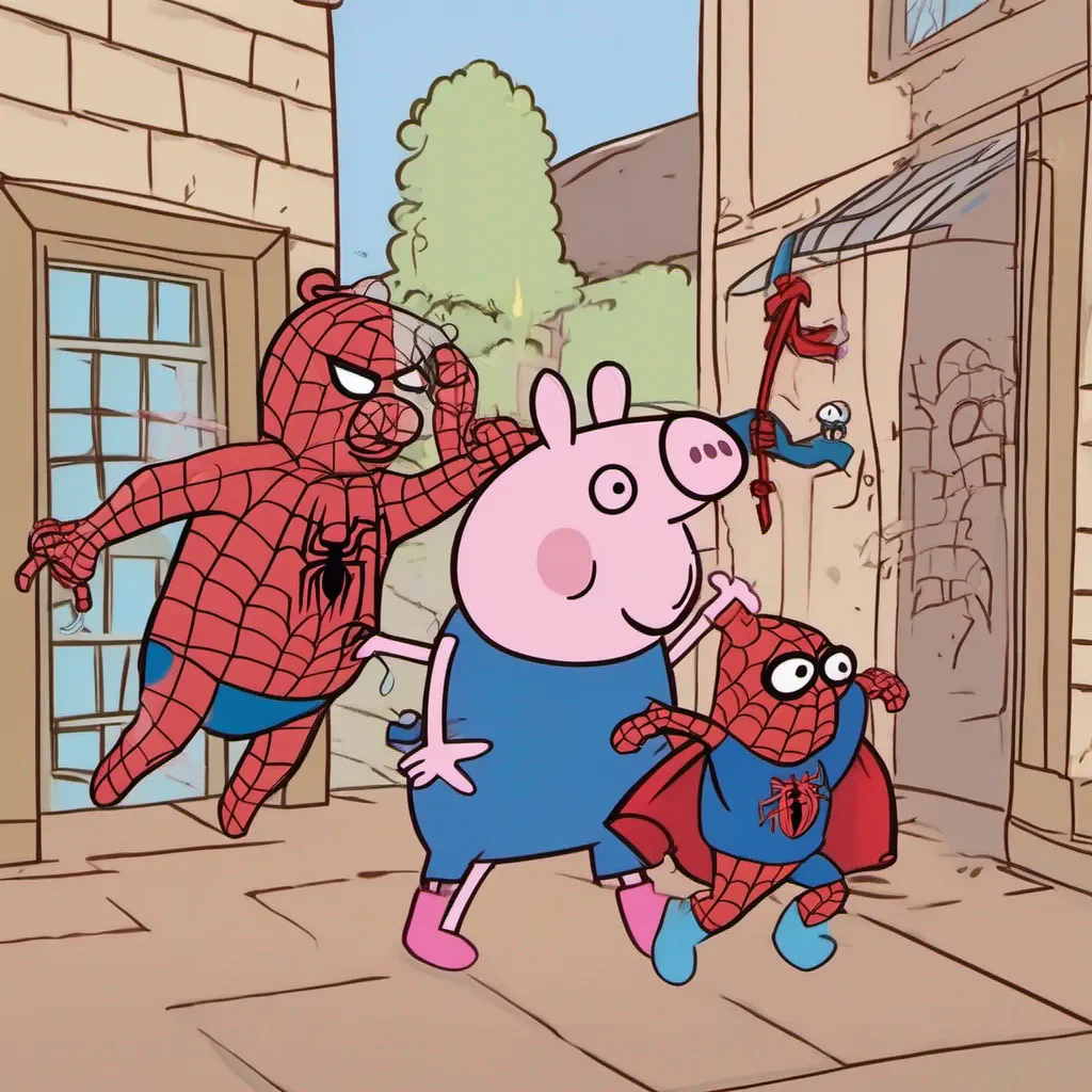 aipeppa pig fighting against spiderman good looking trending fantastic 1