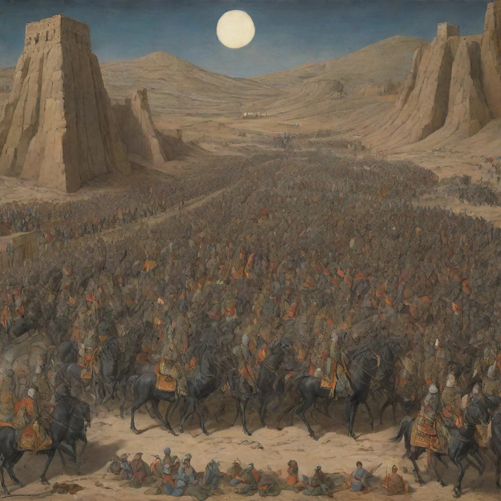 persian army in persepolis with shahnameh cover art design art dark