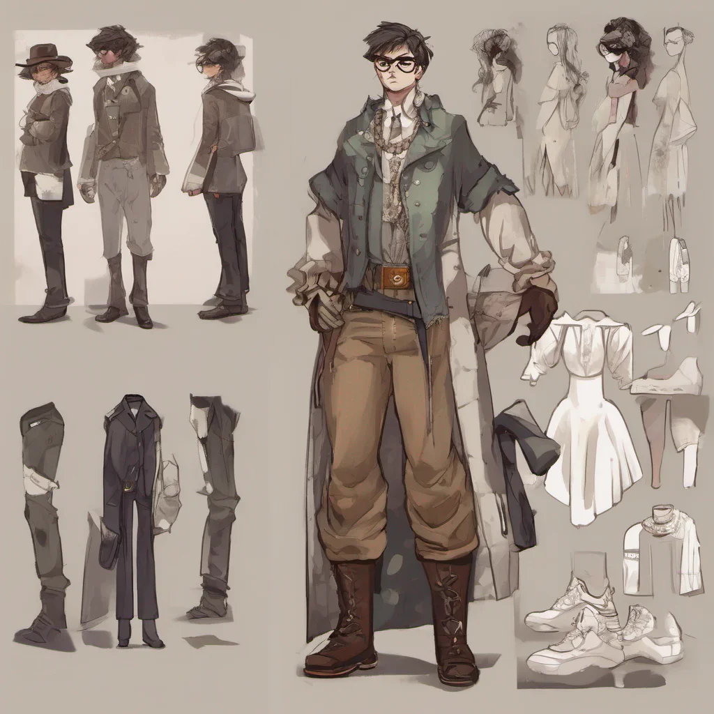 personagem com roupa descolada