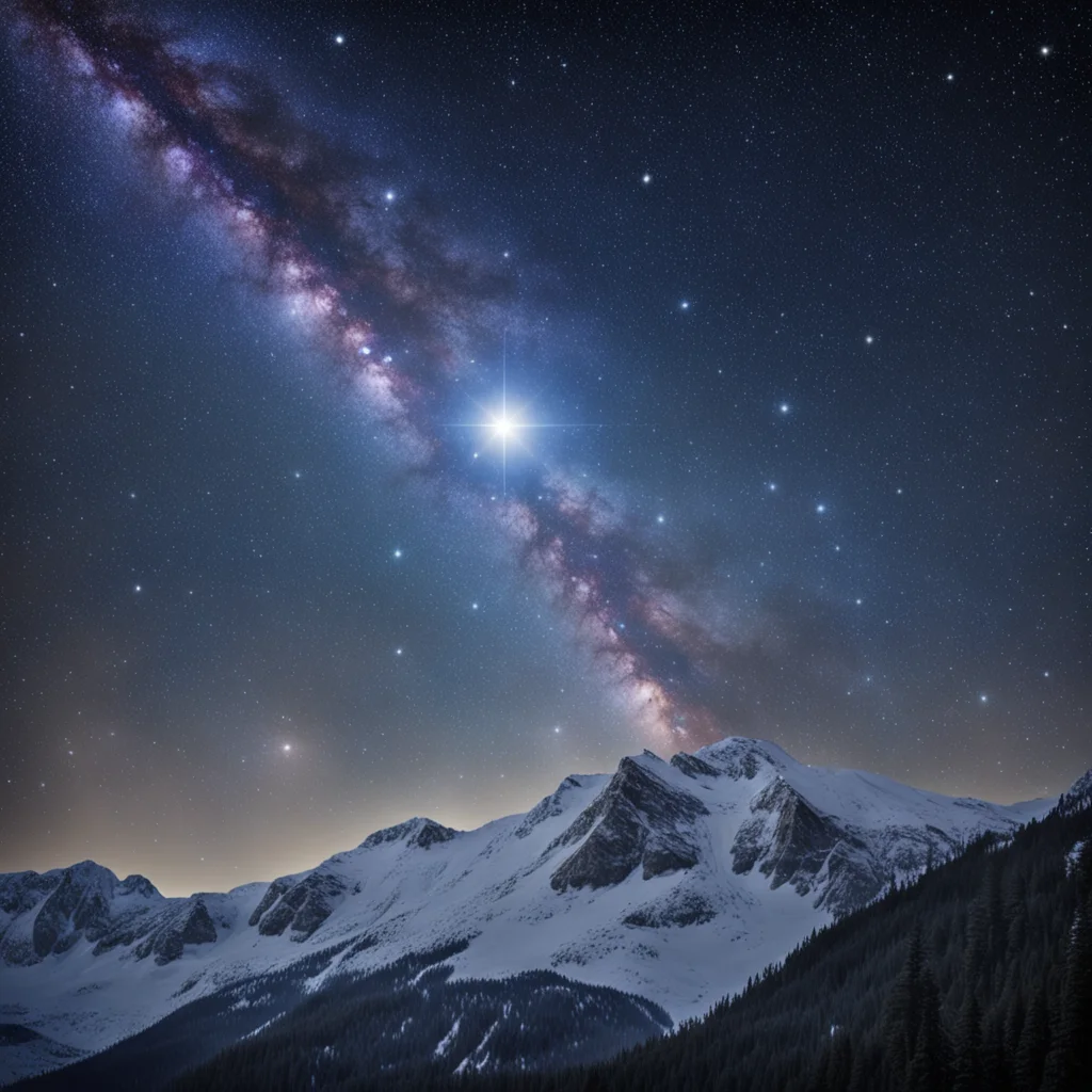 aipleiades star on the mountain