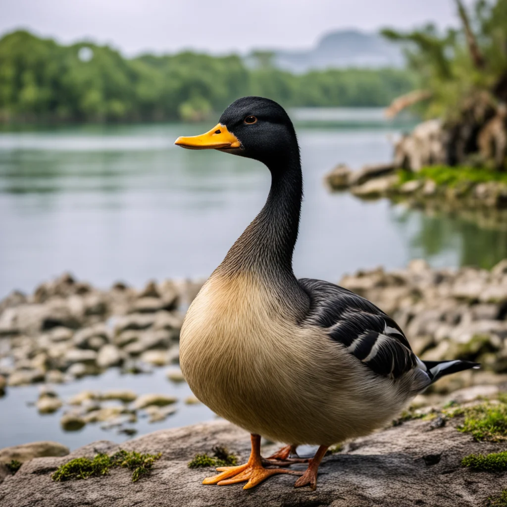 portait of a duck on an island confident engaging wow artstation art 3