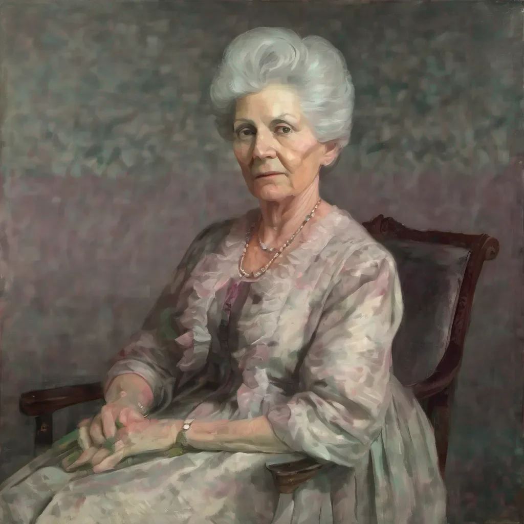 portrait of an older lady in a conservative dress with gray hair good looking trending fantastic 1