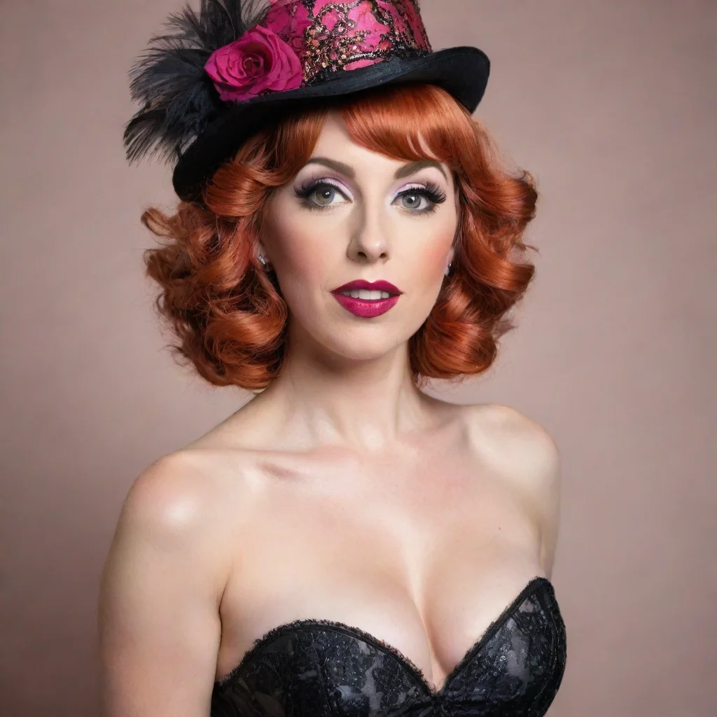 aiportrait of lauren phillips as a burlesque dancer