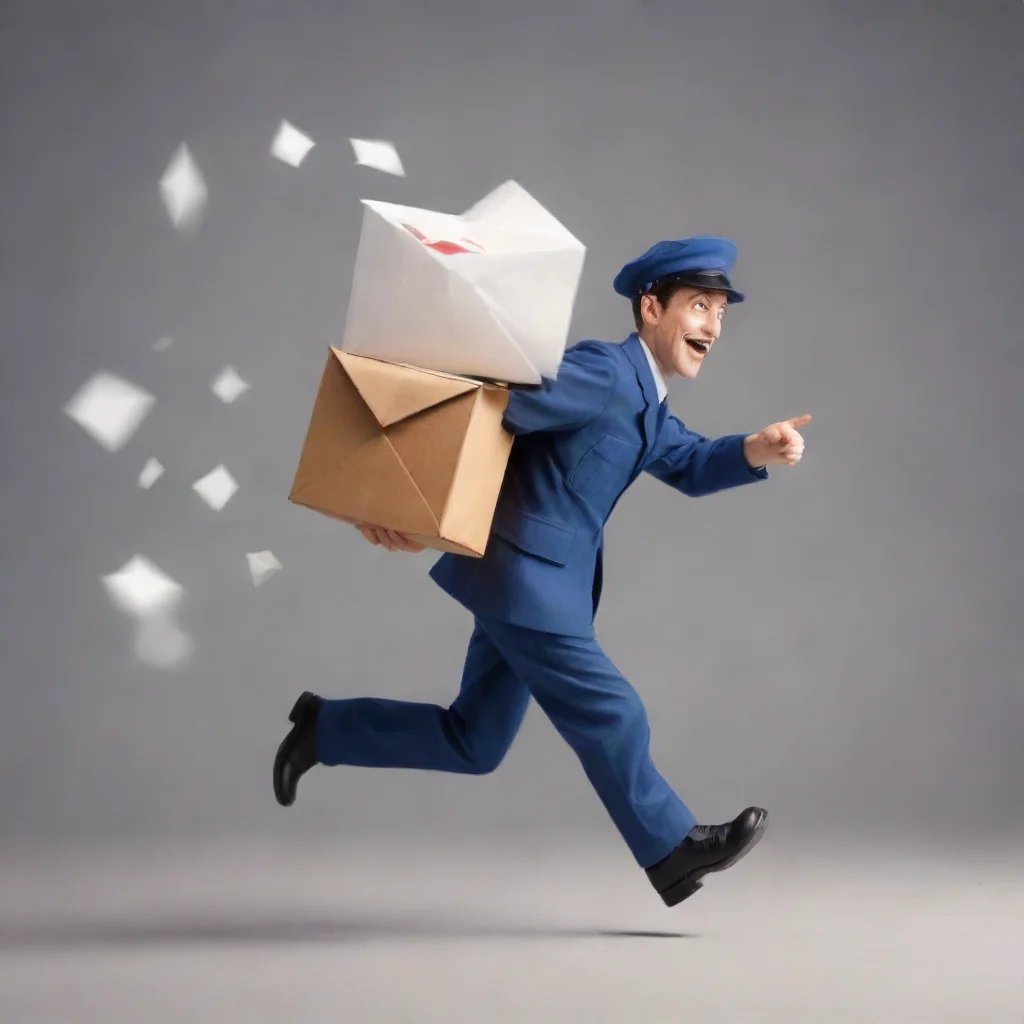 aipostman running with one mail