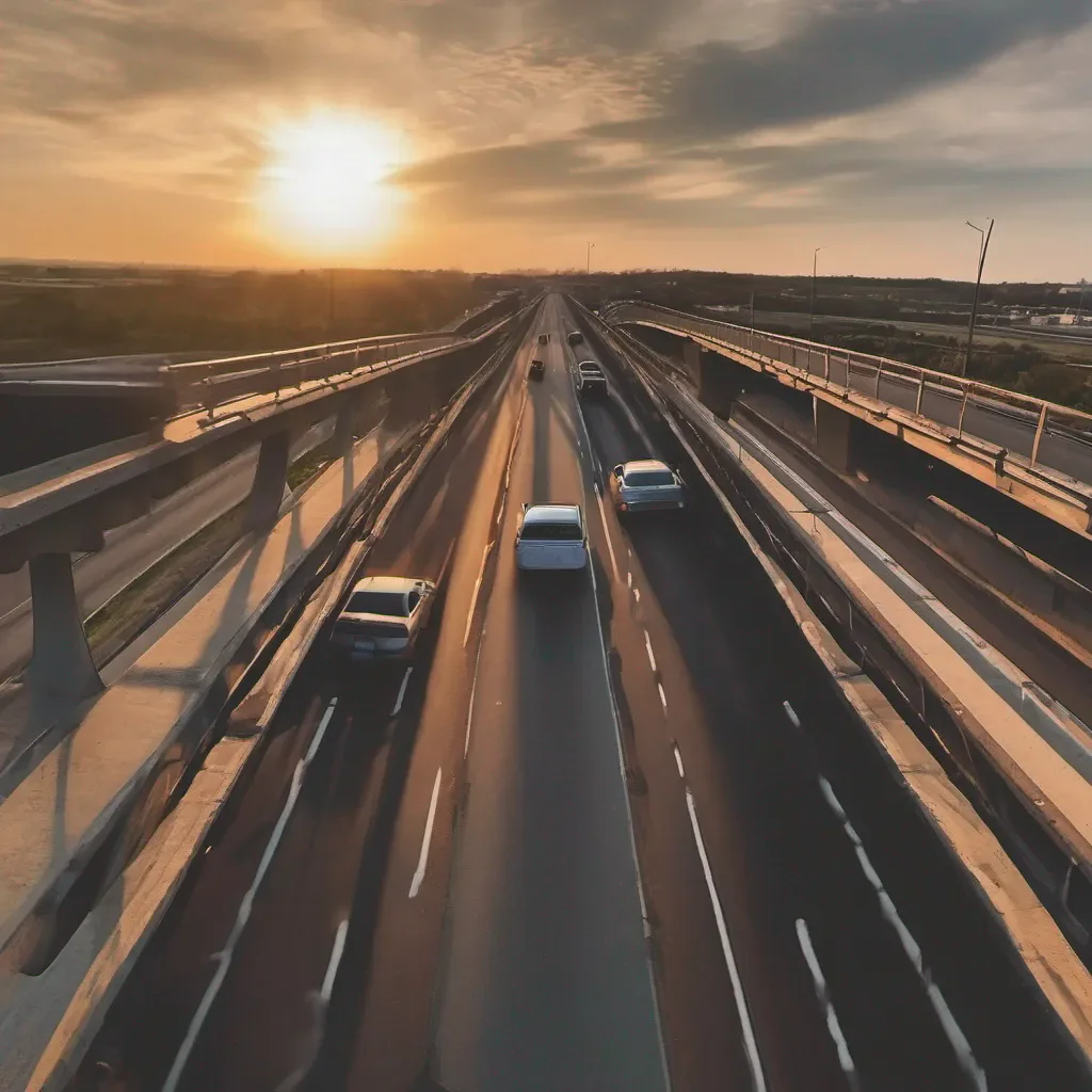 aipov from me looking at a person taking a picture from a bridge to the sunset in a highway amazing awesome portrait 2