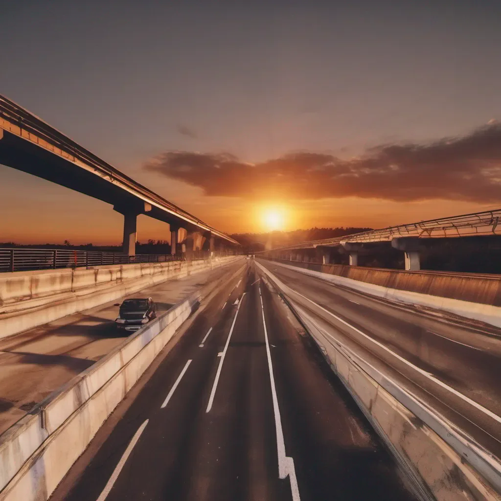aipov from me looking at a person taking a picture from a bridge to the sunset in a highway good looking trending fantastic 1