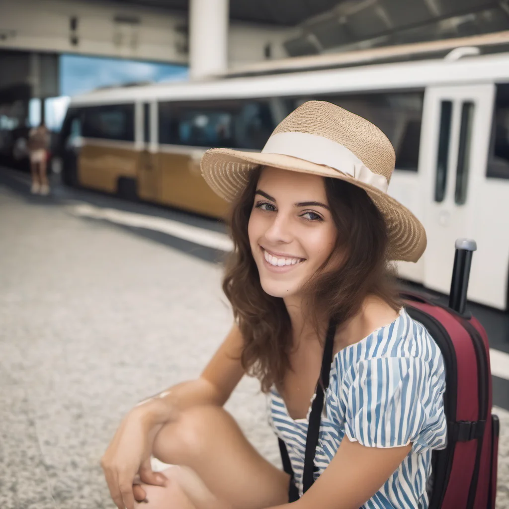 aipretty brunette travelling on holiday  confident engaging wow artstation art 3
