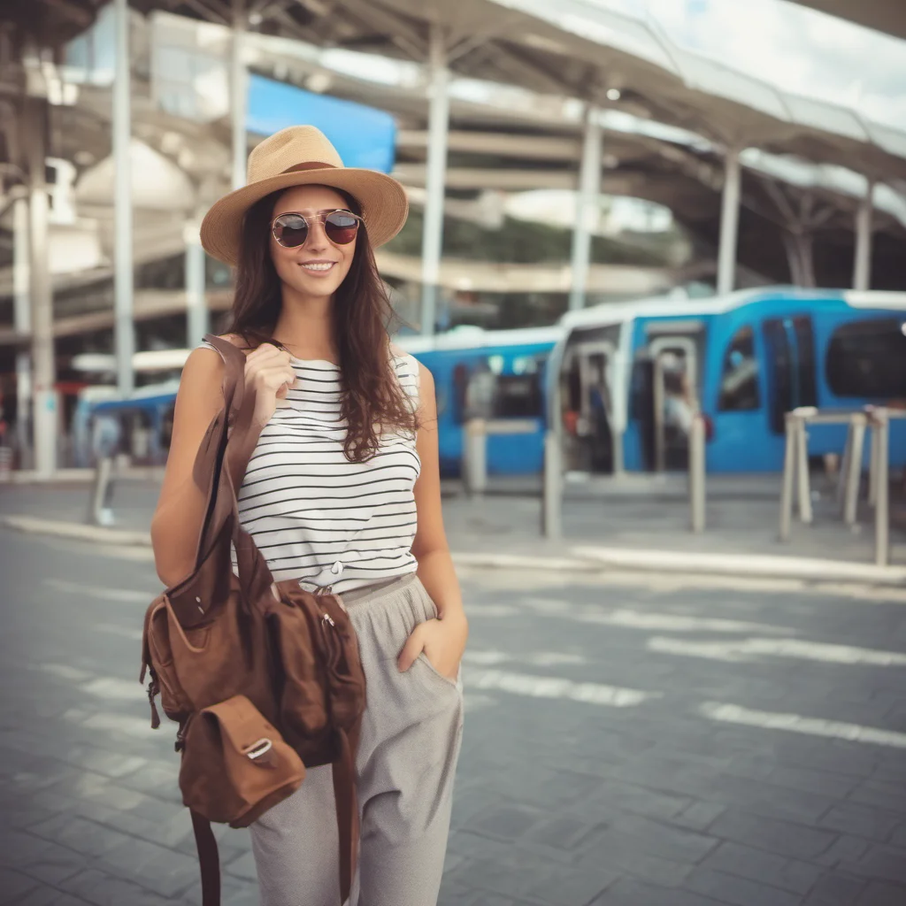 aipretty brunette travelling on holiday  good looking trending fantastic 1