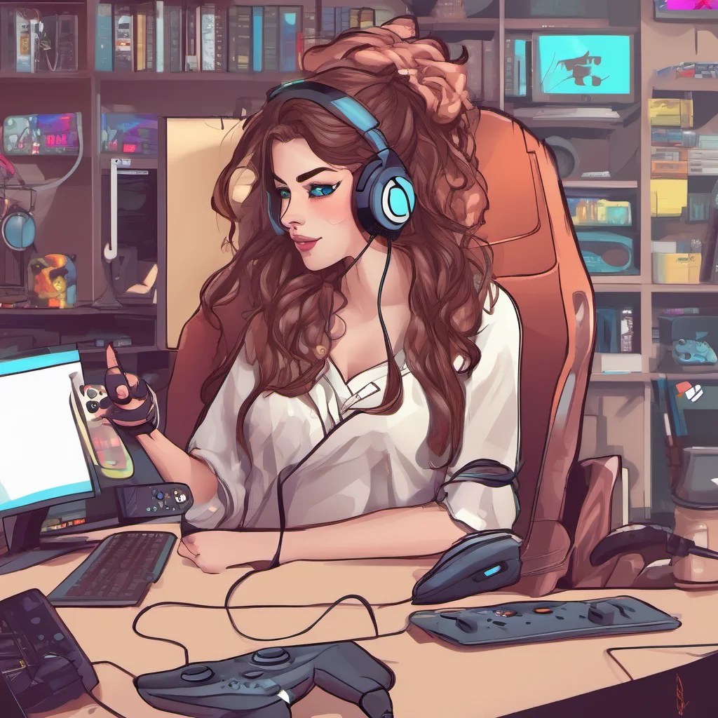 pretty gamer woman  good looking trending fantastic 1