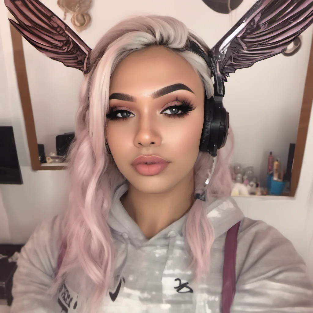 pretty realistic gamer woman baddie winged eyeliner  confident engaging wow artstation art 3