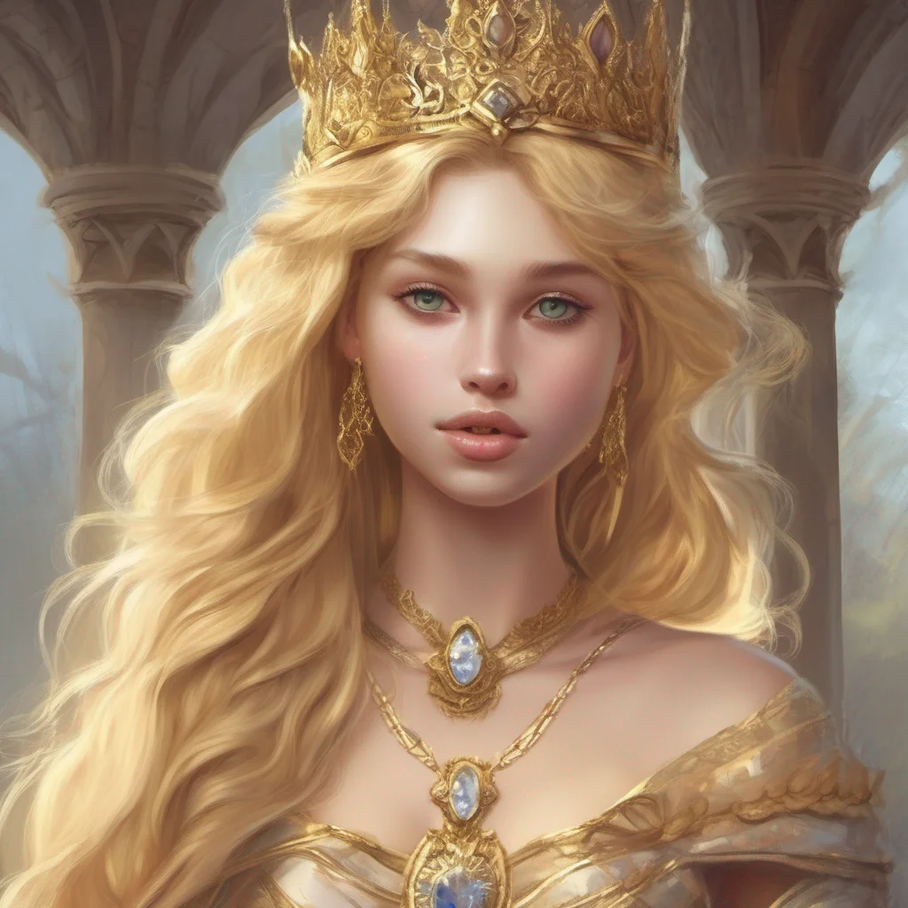 aiprincess golden blonde fantasy art amazing awesome portrait 2