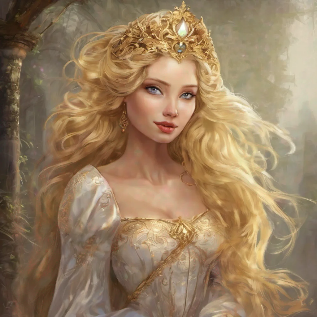 aiprincess golden blonde fantasy art confident engaging wow artstation art 3