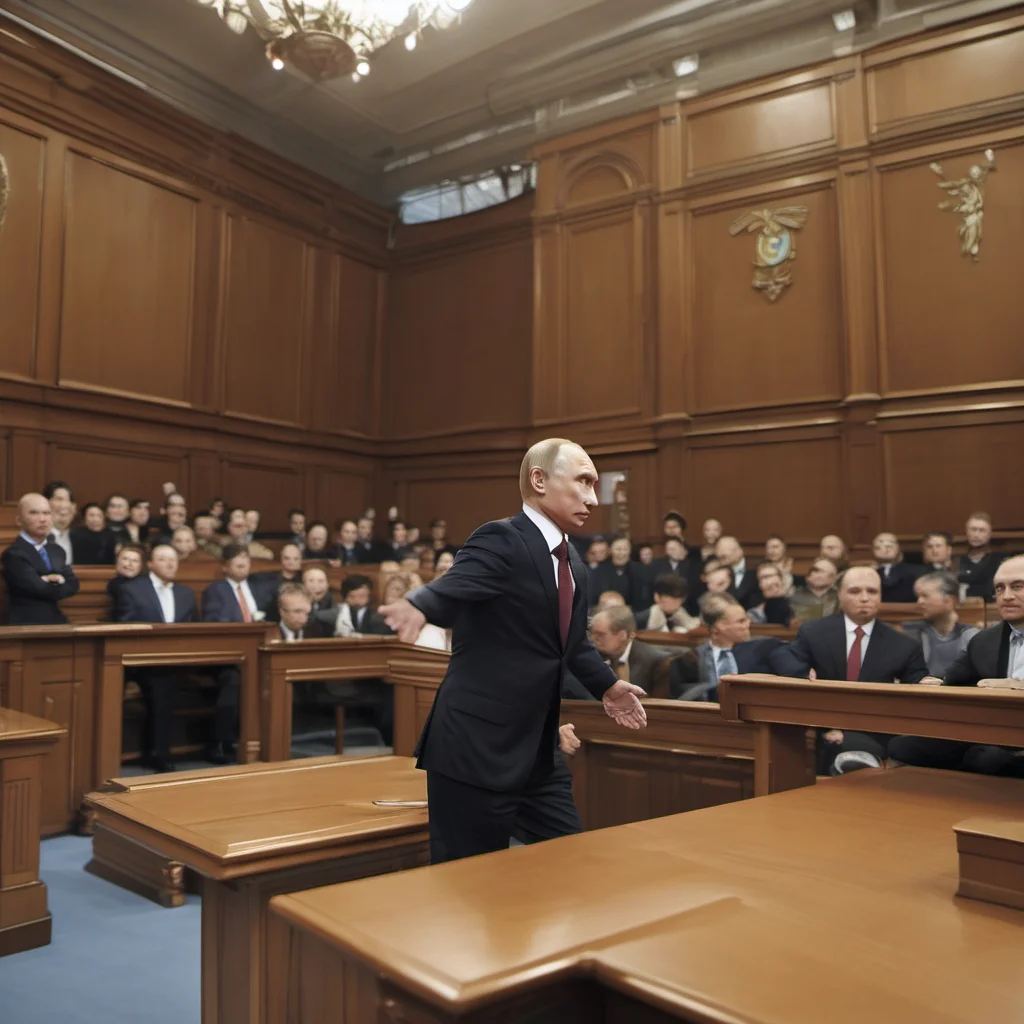 aiputin doing gymnastics in courtroom amazing awesome portrait 2