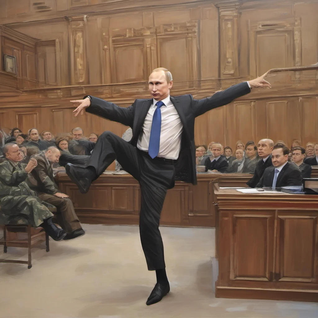 aiputin doing gymnastics in courtroom