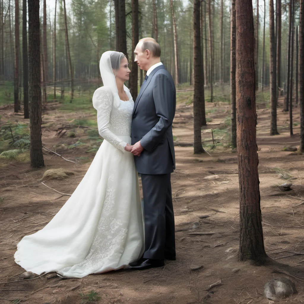 aiputin in weddingdress in forrest confident engaging wow artstation art 3