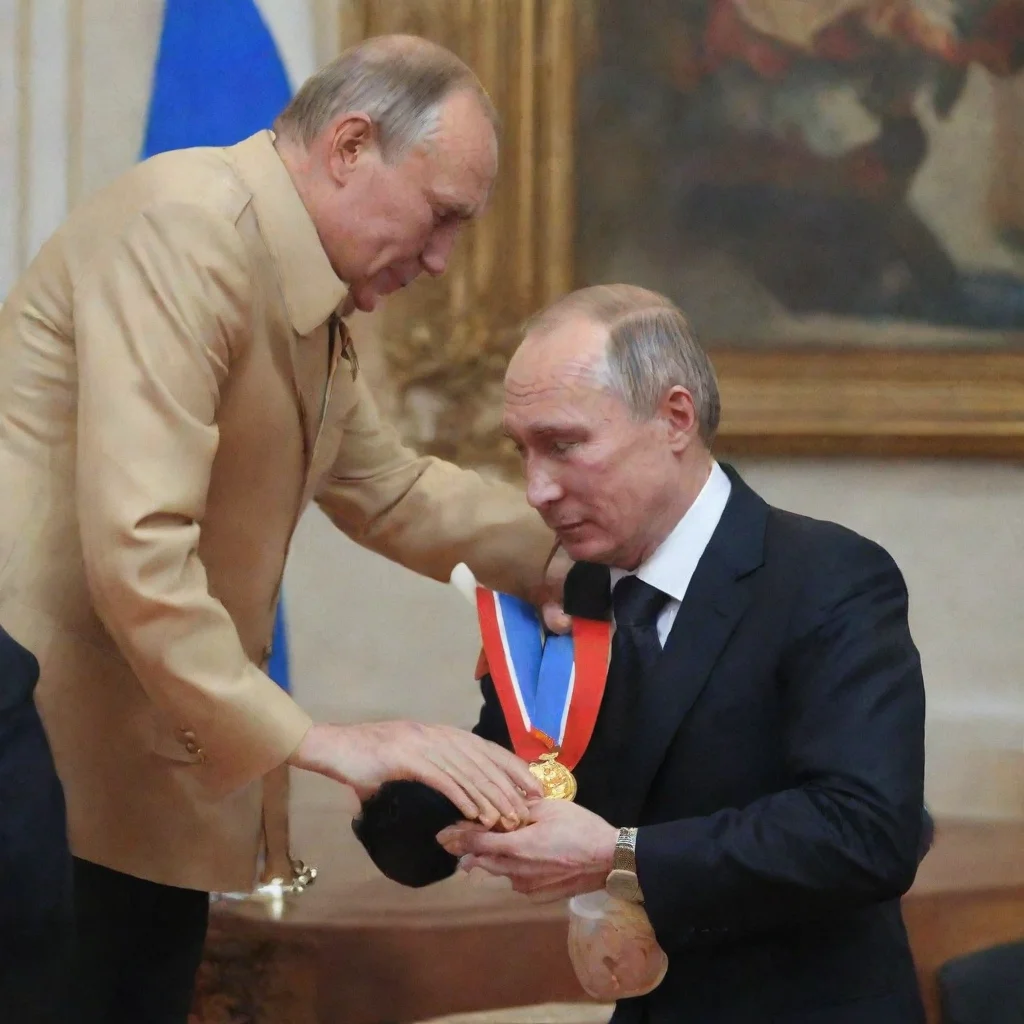 aiputing giving putin a golden medal