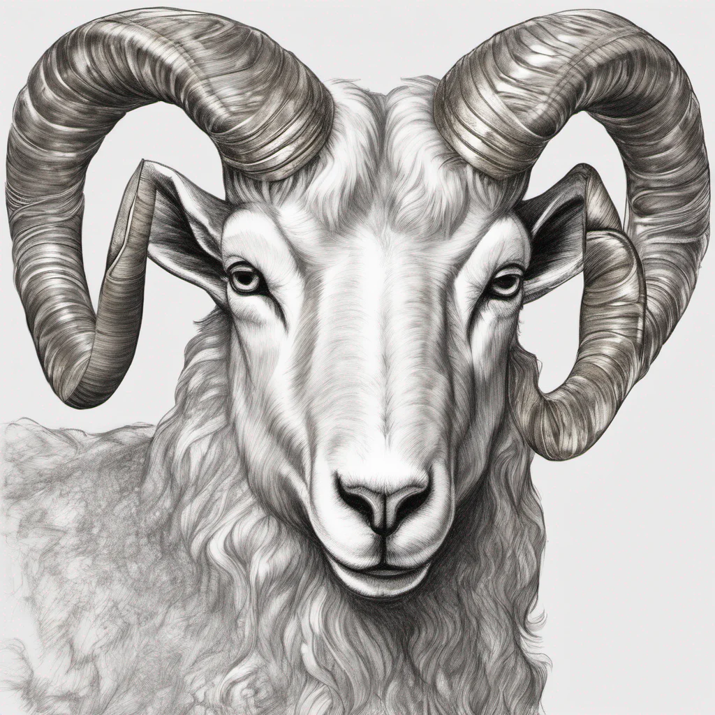ram golden fleece sketch amazing awesome portrait 2