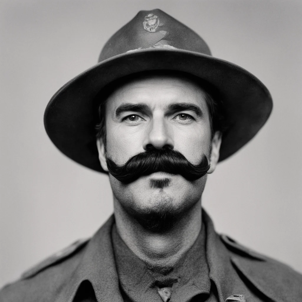 airanger smith with a firefighter sized mustache