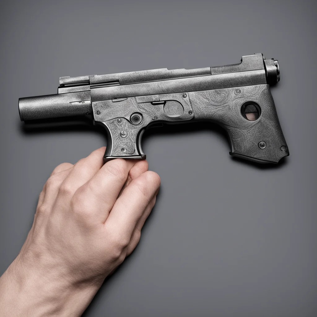 real pistol on a hand good looking trending fantastic 1