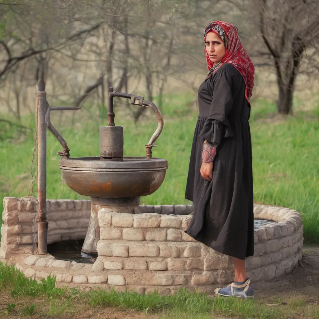 real woman near the well amazing awesome portrait 2