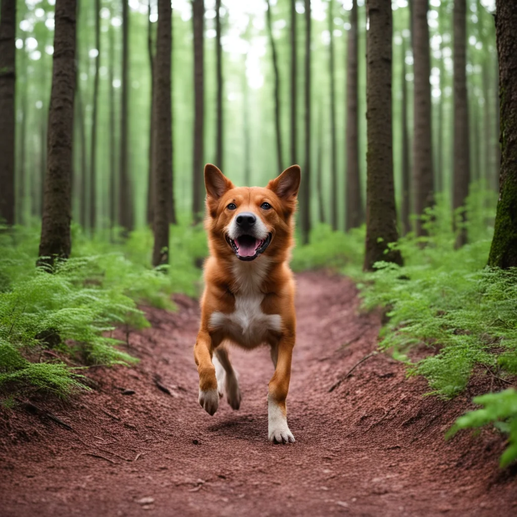 aired dog run in forest amazing awesome portrait 2